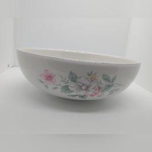 Vintage Hall's Superior Quality Ovenware Floral Springtime Pattern Serving Bowl
